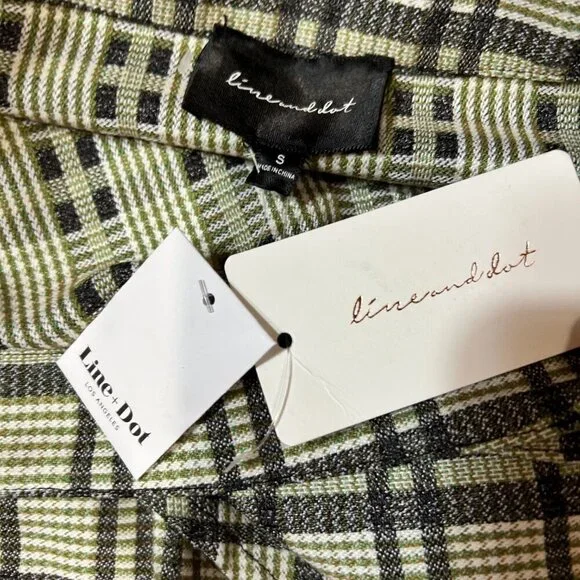 LINE & DOT Lisa Plaid Mini Wrap Skirt Women Size‎ Small - Picture 2 of 4